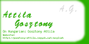 attila gosztony business card